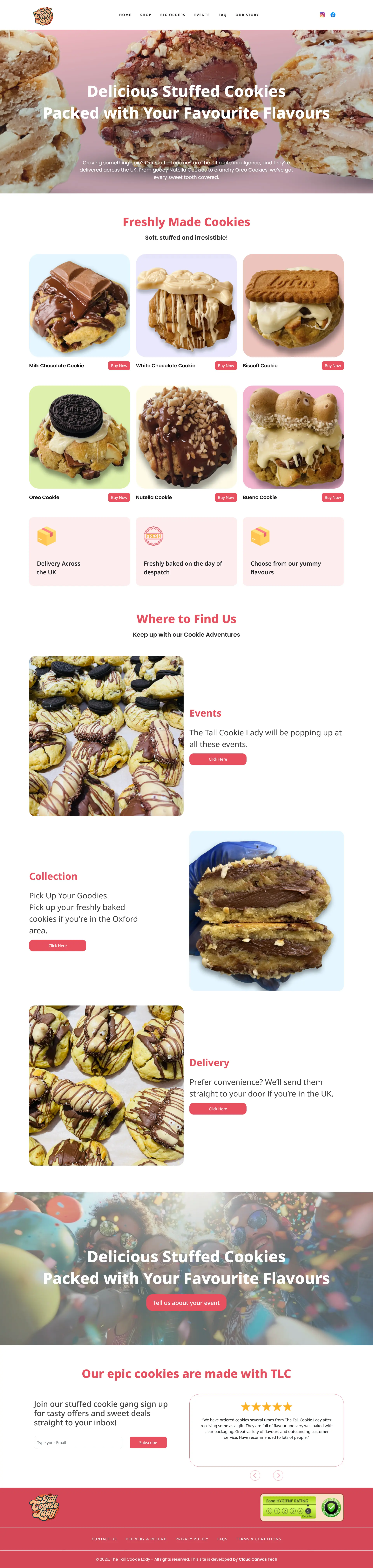 The Tall Cookie Lady full-page screenshot